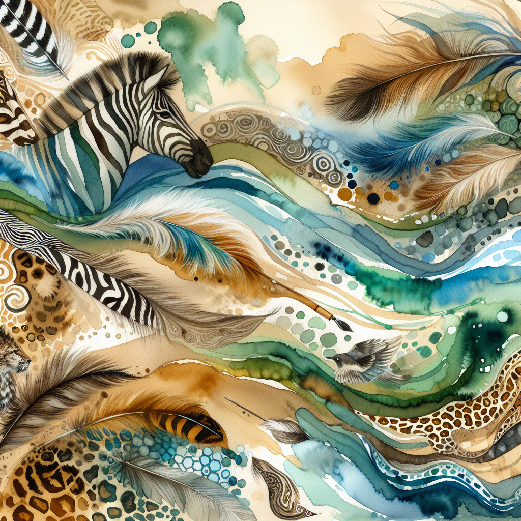 Ephemeral Wild — reverse coloring page watercolor background