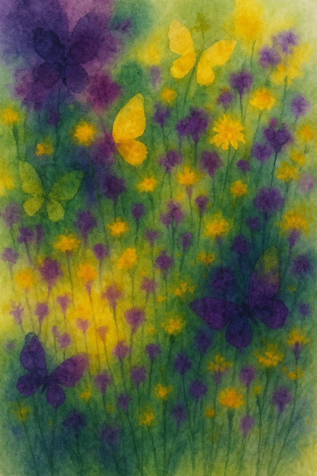 Fluttering Harmony watercolor background preview