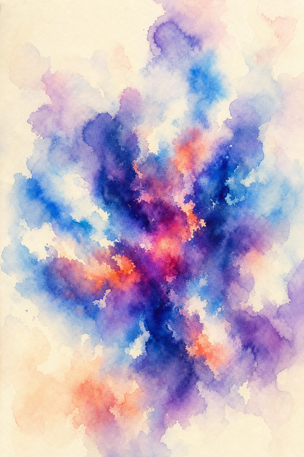 Galactic Reverie — reverse coloring page watercolor background