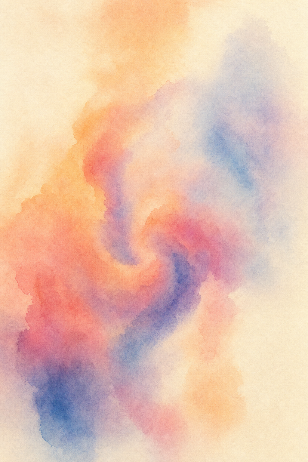 Sunset Melody — reverse coloring page watercolor background